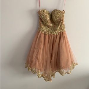 Blush pink tulle dress